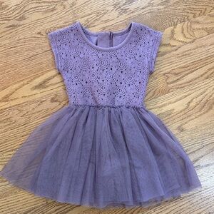 Taylor Joelle Purple Lace and Tulle Dress Size 4T
